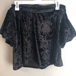 Off-The-Shoulder Velvet Top